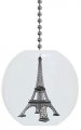 Silver Eiffel Tower Solid Ceramic Fan Pull 