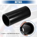 Uxcell 2 5 Id 6 Length 4-ply Reinforced High Temp Straight Coupler Silicone Reducer Hose Black For Car Intercooler Intake