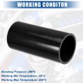 Uxcell 2 5 Id 6 Length 4-ply Reinforced High Temp Straight Coupler Silicone Reducer Hose Black For Car Intercooler Intake