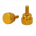 Uxcell Computer Pc Case M4x10mm Shoulder Type Knurled Thumb Screw Gold Tone 10pcs
