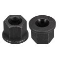 M16 Flange Hex Nuts 2pcs Grade 8 Carbon Steel Black Oxide Finished For Machinery 