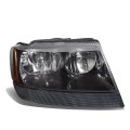Right Passenger Side Factory Style Front Headlight Lamp For 99-04 Jeep Grand Cherokee Wj Oem-hl-0022-r Black Amber Clear Lens 