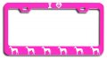 I Love Greyhound Dogs Pets Metal License Plate Frame Tag Holder Heavy Duty Steel Weatherproof Universal Fit For Us And Canada 