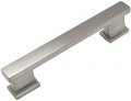 Cosmas 10 Pack 702-4sn Satin Nickel Contemporary Cabinet Hardware Handle Pull 4 Inch Hole Centers 