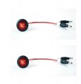 Led Red Marker Light 49332 Round Micro Nova Waterproof Vehicle Bulb Set Of 2 Chisel Style 