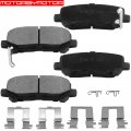 D1281 Rear Ceramic Brake Pads With Hardware For 2011 2017 Honda Odyssey 2009 2015 Pilot 2007 2013 Acura Mdx And 2010 Zdx