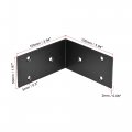 Uxcell Corner Brace Angle Bracket Fastener Stainless Steel L Shape 100mmx100mmx50mm Black With Screws 4 Pcs