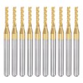 10pcs 8mm Titanium Coat Carbide End Mill Engraving Milling Cutter Cnc Router Bits For Pcb Machine 1 8 Shank 