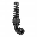 Uxcell M16 Cable Gland 90 Degree Waterproof Ip68 Nylon Joint Adjustable Locknut With Strain Relief For 6mm-10mm Dia Wire