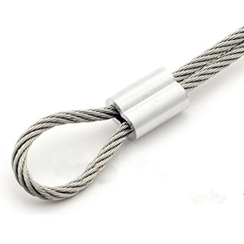 Penta Angel 20pcs Aluminum Crimping Loop Sleeve for 7/32" 1/4" Wire Rope... 