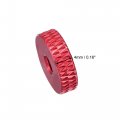 Uxcell Flat Knurled Nut M4 X 14mm 4mm Thumb Nuts Lock Adjusting Aluminum Alloy Red 5pcs