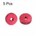 Uxcell Flat Knurled Nut M4 X 14mm 4mm Thumb Nuts Lock Adjusting Aluminum Alloy Red 5pcs