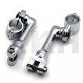 Smt Motorcycle Chrome Long Angled Adjustable Peg Mounting Kit With Footpeg Foot Rest For V-star Roadstar Suzuki Boulevard 1-1 2