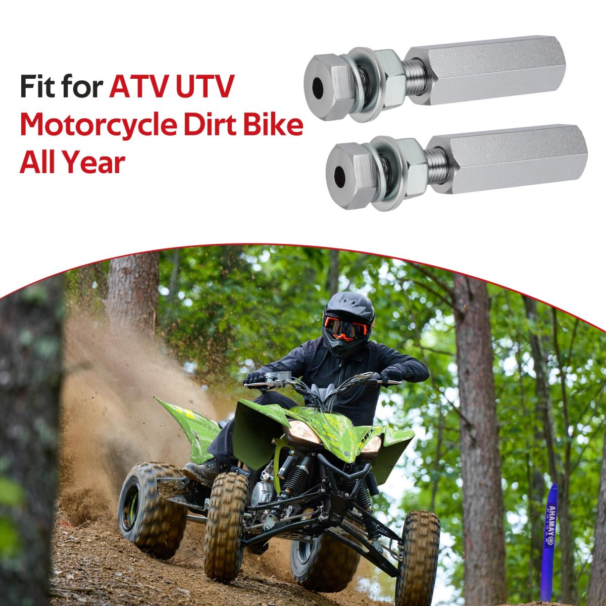 2 Pcs Quick Release Flag Pole Holder Silver For 1 4 In Poles All Atv Utv Motorcycle Dirt Bike Year