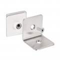 Uxcell Stainless Steel 90 Degree Glass Clamp 4pcs For 8-12mm Thickness Single Side Square Frameless Corner Bracket Clip Shower