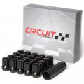 Circuit Performance Spline Drive Tuner Acorn Lug Nuts Black 14x1 5 Forged Steel 20pc Tool Compatible With Dodge Challenger