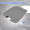 X Autohaux Car Center Console Lid Armrest Seat Box Cover Protector Replacement Microfiber Leather For Dodge Ram 2013-2018 Gray