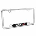 Ipick Image For Chevrolet Camaro Zl1 Real Carbon Fiber Nameplate Chrome Stainless Steel License Plate Frame