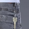 Augoing Keychain Key Ring Clip For Men And Women Universal Key Chain Hook With Quick Release Stainless Steel Car Keyring