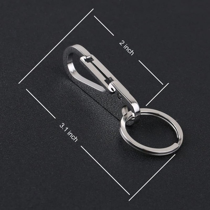 Augoing Keychain Key Ring Clip For Men And Women Universal Key Chain Hook With Quick Release Stainless Steel Car Keyring