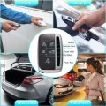 X Autohaux Car Key Fob Cover 5 Button Remote Case Silver Tone For Range Rover Evoque Velar Discovery Lr4 Land Sport Jaguar Xf
