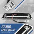 Auto Dynasty Dual Row Full Led 3rd Third Tail Brake Light With Cargo Lamp Compatible Ford F150 Lincoln Mark Lt 09-14 Chrome