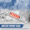 Auto Dynasty Dual Row Full Led 3rd Third Tail Brake Light With Cargo Lamp Compatible Ford F150 Lincoln Mark Lt 09-14 Chrome