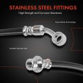 A-premium Front Driver And Passenger Brake Hydraulic Hoses Compatible With Select Honda Models Civic 2003 2004 2005 L4 1 3l