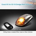 Partsam Led Cab Marker Roof Lights 5pcs Clear Lens 9led Amber Top Clearance For 2003-2018 Dodge Ram 1500 2500 3500 4500 5500