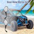 X Autohaux Side Mirror Motorcycle Quad Atv Utv Racing Style Rear View Mirrors 7 8 Handlebar Mount For Polaris Sportsman 300 400