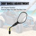 Side Mirror Motorcycle Quad Atv Utv Racing Style Rear View Mirrors 7 8 Handlebar Mount For Polaris Sportsman 300 400 500 550