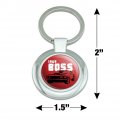 Graphics More Ford Mustang 1969 Boss Keychain Classy Round Chrome Plated Metal