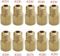 10pcs Kit Hex Type Main Jets For Mikuni Vm Tm Tmx Carburetor 200-290 230
