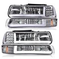 Led Drl Headlights Assembly For 1999-2002 Chevy Silverado 1500 2500 2001-2002 1500hd 2500hd 3500 2000-2006 Tahoe Suburban 