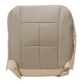 Front Driver Side Bottom Replacement Seat Cover Perforated Tan Microfiber Leather For Lincoln Navigator 2007 2008 2009 2010 