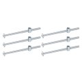 6pcs Bed Frame Bolts M6 X 110mm Hex Socket Head Screws Barrel Nuts Bunk Furniture With Rice-shaped Nut For Chairs Cots Silver 