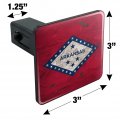 Rustic Arkansas State Flag Distressed Usa Tow Trailer Hitch Cover Plug Insert