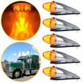 Ocpty 5 Pcs Torpedo Cab Marker Lights Chrome Amber For Freightliner 108sd 2012-2017 114sd 122sd 2013-2017 Argosy 1999-2015