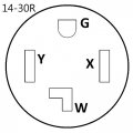 Parkworld 60752 Welder Adapter Cord Welding Nema 14-60p To 14-30r Dryer 4 Prong Female 30amp 1 5ft