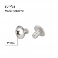 Uxcell Machine Screws M4x6mm Phillips Screw 304 Stainless Steel Fasteners Bolts 20pcs