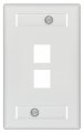 Leviton 42090-2ws Single Gang Quickplate Tempo White 2-port 
