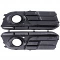 Newyall Pack Of 2 Left And Right Glossy Black Abs Front Bumper Lower Fog Light Cover Grill Grilles Insert