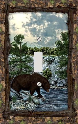 Bear Lodge Decorative Switchplate Cover