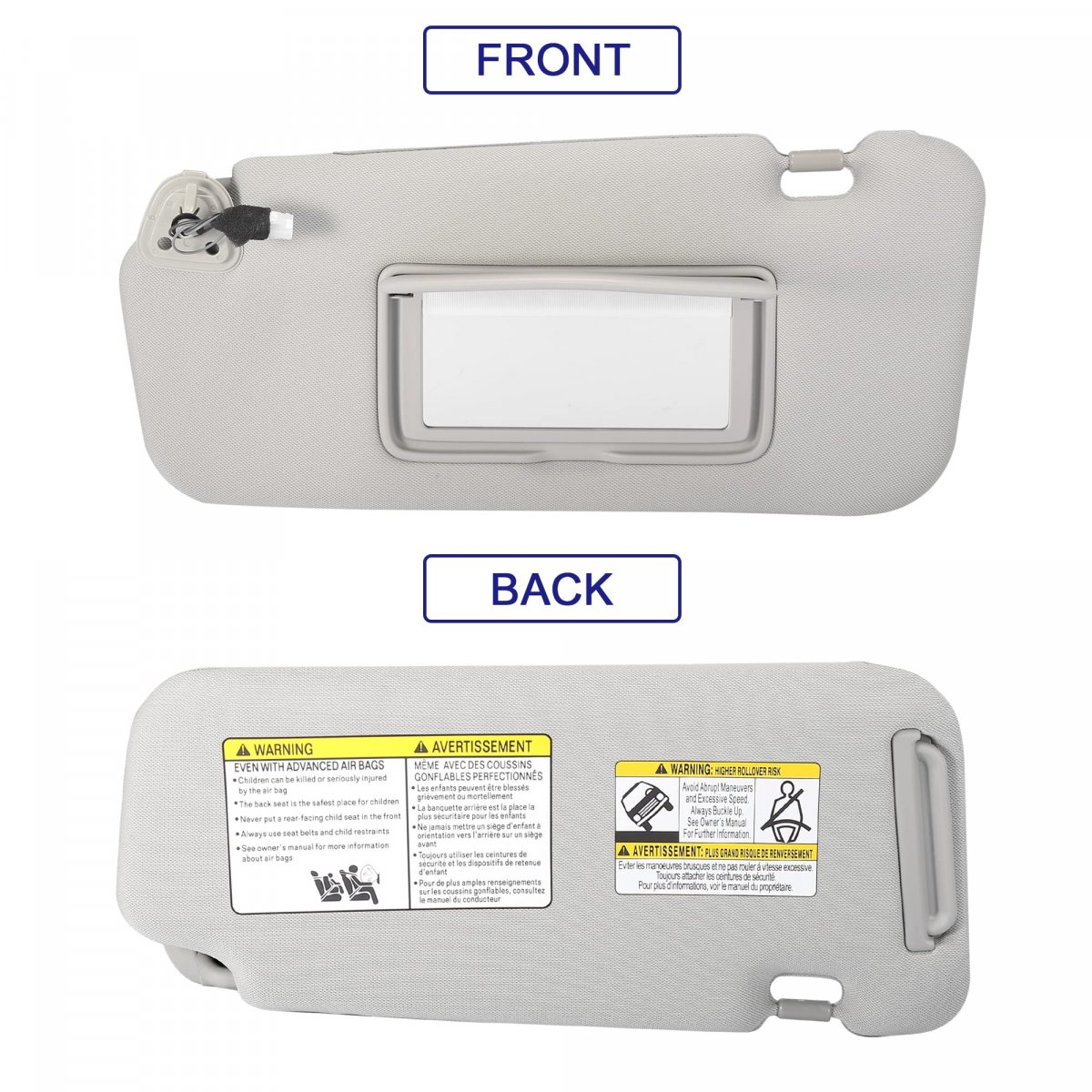 Front Left Side Car Sun Visor With Light For Nissan Murano 2009 2010 2011 2012 2013 2014 96401-1aa1b