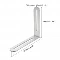Uxcell 2pcs Adjustable L-shape Corner Brace With Slot 4 72 X 3 94 Inch Stainless Steel Slotted Right Angle Bracket For Wooden