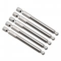 Uxcell 5 Pcs H5 5mm Ball End Screwdriver Bits S2 Steel Magnetic 2 95 Inch Long Drill Bit With 1 4 Hex Shank