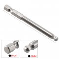 Uxcell 5 Pcs H5 5mm Ball End Screwdriver Bits S2 Steel Magnetic 2 95 Inch Long Drill Bit With 1 4 Hex Shank