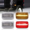Nslumo Led Side Marker Lights For Chevy Silverado Gmc Sierra 3500 2015 2016 2017 2018 2019 2020 Clear Lens Amber Red Rear Bed 