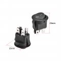 Uxcell Dpst Boat Rocker Switch Round Toggle For Marine 4pins On Off Ac250v 6a 125v 10a 5pcs