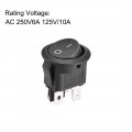 Uxcell Dpst Boat Rocker Switch Round Toggle For Marine 4pins On Off Ac250v 6a 125v 10a 5pcs
